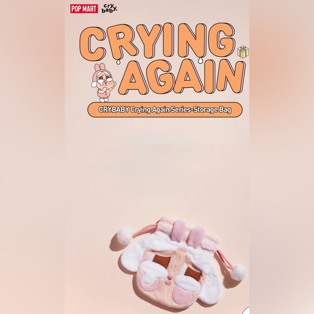 Authentic CRYBABY Crying Again - Storage Bag - I’LL GIVE YOU ALL MY LOVE